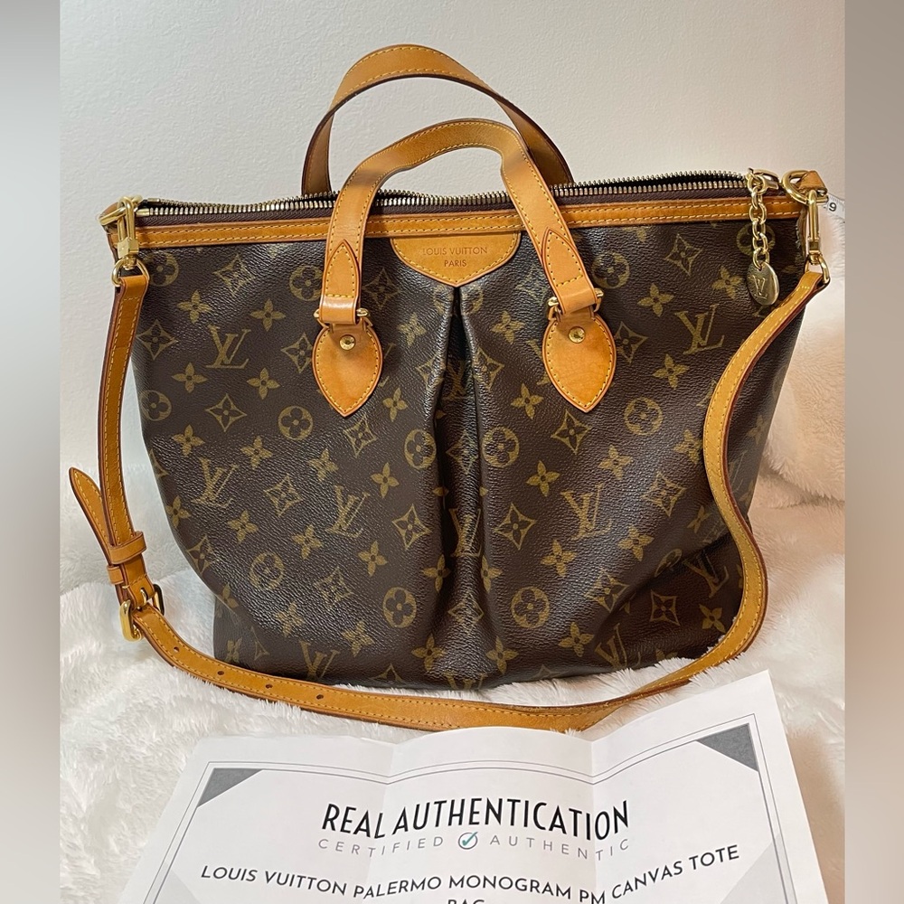 Louis Vuitton Authentic PM Monogram Canvas Tote Palermo - Picture 15 of 15